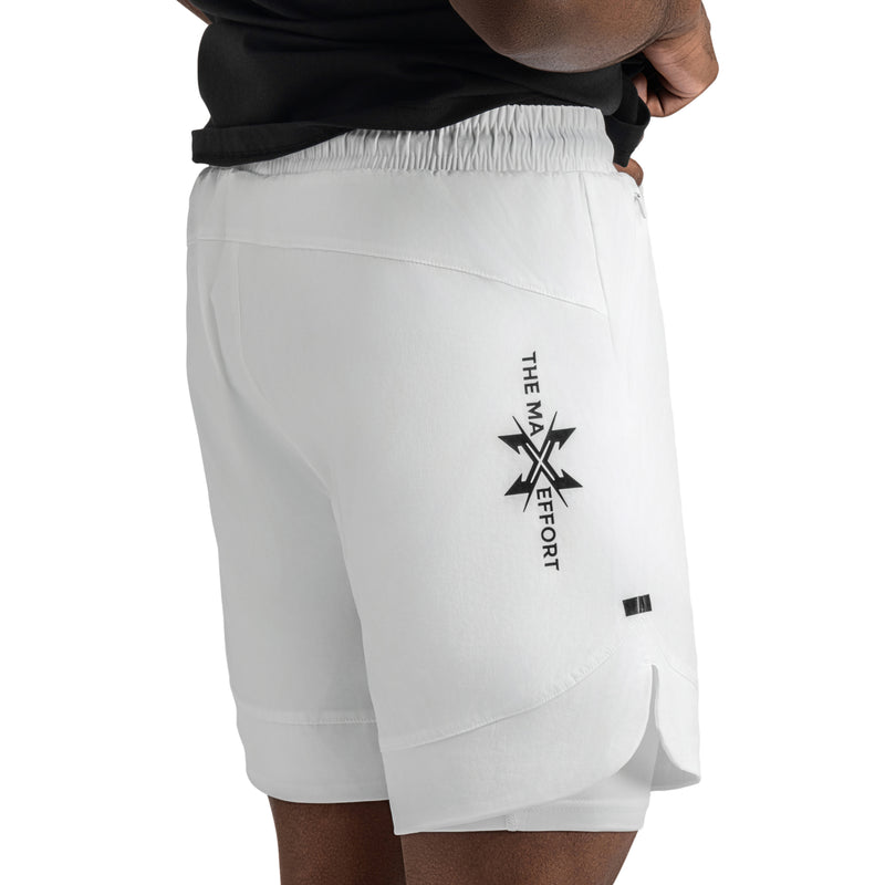 Identity Lined Short - Optic White